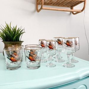 Vintage Pheasant Barware